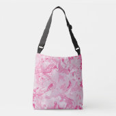 Abstract roze patroon crossbody tas (Voorkant)