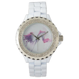 Abstract roze patroon. horloge
