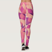 Abstract roze patroon leggings (Achterkant)