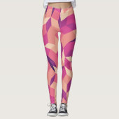 Abstract roze patroon leggings (Voorkant)