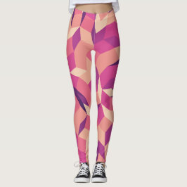 Abstract roze patroon leggings