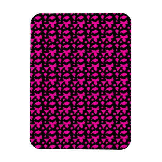 Abstract roze patroon magneet (Verticaal)