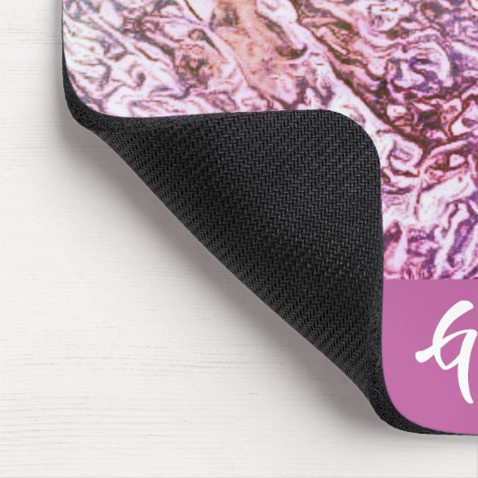 Abstract Roze Patroon Monogram Muismat (Hoek)