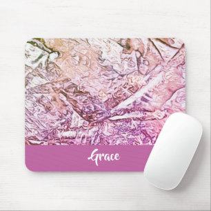 Abstract Roze Patroon Monogram Muismat