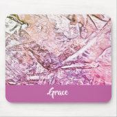 Abstract Roze Patroon Monogram Muismat (Voorkant)