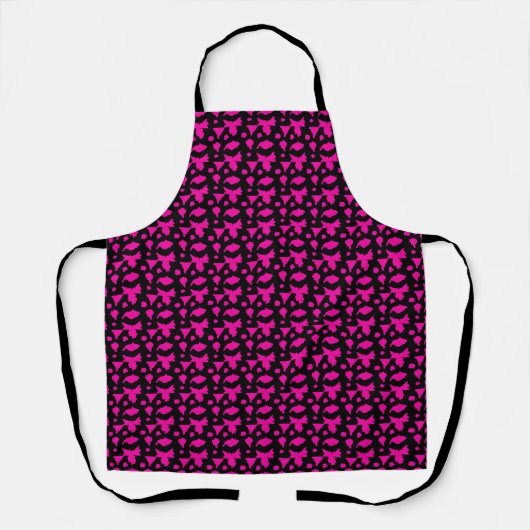 Abstract roze patroon schort (Voorkant)