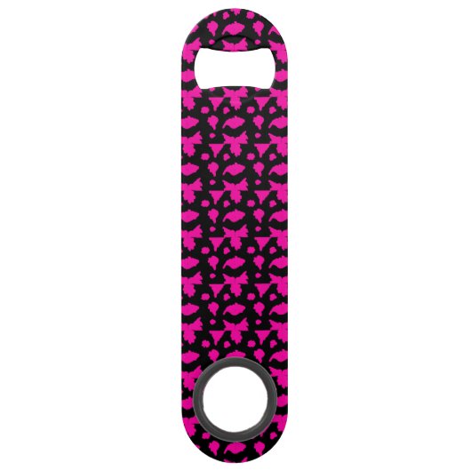 Abstract roze patroon speed flessenopener (Voorkant)