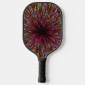 Abstract roze pekelpedaaltje pickleball paddle (Achterkant)