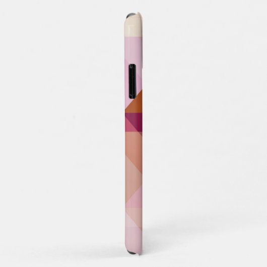 Abstract roze perzik geometrische telefoonhoes Case-Mate iPhone case (Achterkant/rechts)