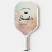 Abstract Roze Pickleball Paddle (Achterkant)