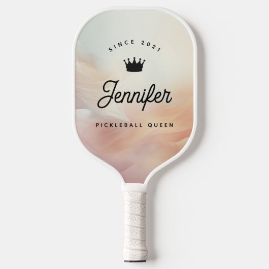 Abstract Roze Pickleball Paddle (Voorkant)