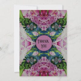 Abstract roze pioen bloemenschilderij waterverf kaart