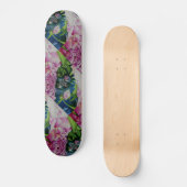 Abstract roze pioen bloemenschilderij waterverf skateboard (Voorkant)
