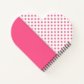 Abstract roze poolpuntontwerp notitieboek (Achterkant)