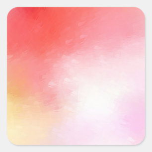 Abstract roze rood oranje geel blanco sjabloon vierkante sticker