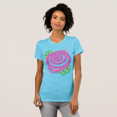 Abstract Roze Rose Art om te Draag T-shirt (Voorkant volledig)