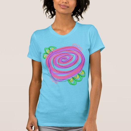Abstract Roze Rose Art om te Draag T-shirt (Voorkant)