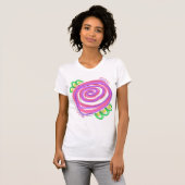 Abstract Roze Rose Art om te Draag T-shirt (Voorkant volledig)