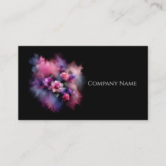 Abstract Roze Rozen Boeket Visitekaartje (Voorkant)