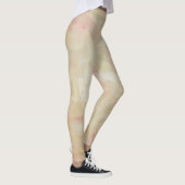 Abstract roze schilderij leggings (Rechts)