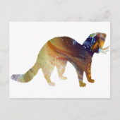 Abstract-roze silhouet briefkaart (Voorkant)