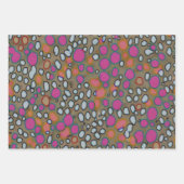 Abstract Roze Sinaasappel Bruin Polka Dot Pattern Inpakpapier Vel (Voorkant)