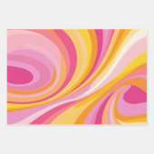 Abstract roze Sinaasappel Inpakpapier Vel (Voorkant 2)