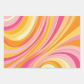 Abstract roze Sinaasappel Inpakpapier Vel (Voorkant)