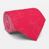 Abstract Roze Stropdas (Opgerold)