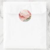 Abstract Roze Teal Goud Ronde Sticker (Tas)