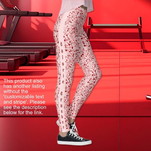 Abstract roze tot rode lussen MET tekstoptie Leggings