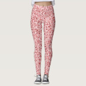 Abstract roze tot rode lussen MET tekstoptie Leggings (Voorkant)