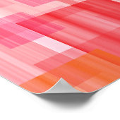 Abstract roze turquoise geometrisch vierkant patro poster (Hoek)