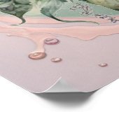 Abstract roze Venetiaans carnival Masker Poster (Hoek)