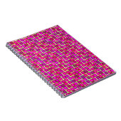Abstract roze vierkant patroon notitieboek (Rechterzijde)