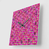 Abstract roze vierkant patroon vierkante klok (Hoek)