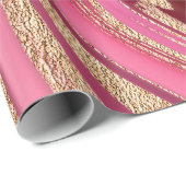 Abstract roze vloeibare marmer met glitter goud cadeaupapier (Rol Hoek)