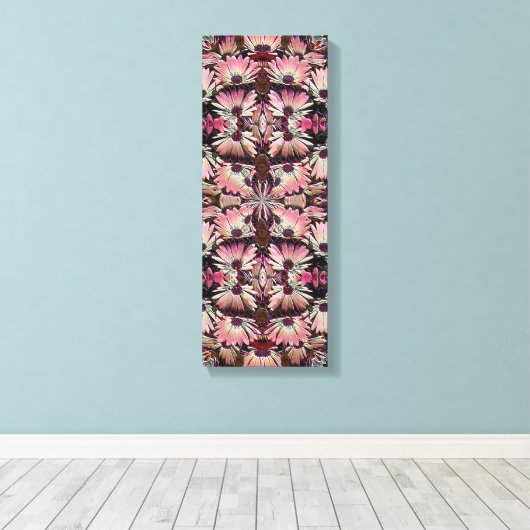 Abstract roze vloerschilderschilderij canvas afdruk (Insitu (Houten vloer))