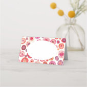 Abstract Roze Waterverf Bloemmotief Plaatskaartje (Voorkant)