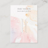 Abstract Roze Waterverf Haarspeld Clip Display Visitekaartje (Voorkant)