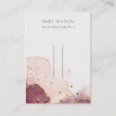 Abstract Roze Waterverf Haarspeld Clip Display Visitekaartje (Voorkant)