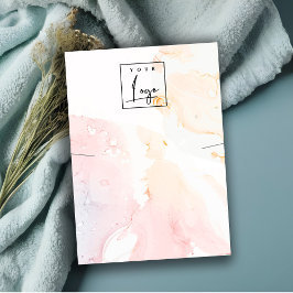 Abstract Roze Waterverf Ketting Logo Display Visitekaartje