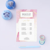 Abstract Roze Waterverf met Nep Goudstof Flyer (Enkel)
