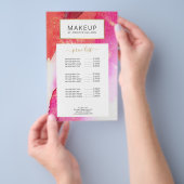 Abstract Roze Waterverf Nep Goudstof Flyer (Hand)