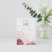 Abstract Roze Waterverf Oorbel Logo Display Visitekaartje (Staand voorkant)