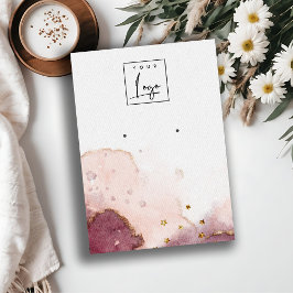 Abstract Roze Waterverf Oorbel Logo Display Visitekaartje