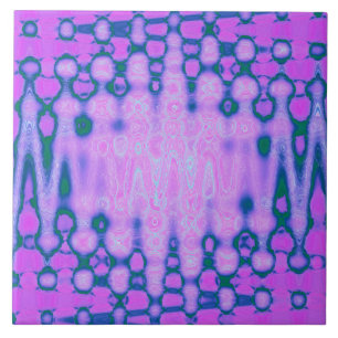 Abstract Roze Wavige Tie-Dye Wolken Tegeltje