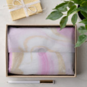 Abstract roze wit gouden glinster marmer werveling tissuepapier (Geschenk)