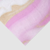 Abstract roze wit gouden glinster marmer werveling tissuepapier (Detail)