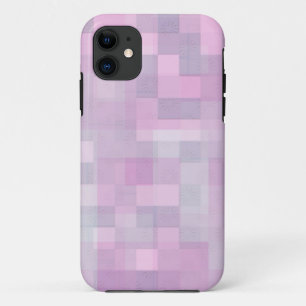 Abstract roze wit grijs mozaïekpatroon Case-Mate iPhone case